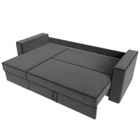 Угловой диван Принстон (велюр серый чёрный) - Изображение 3